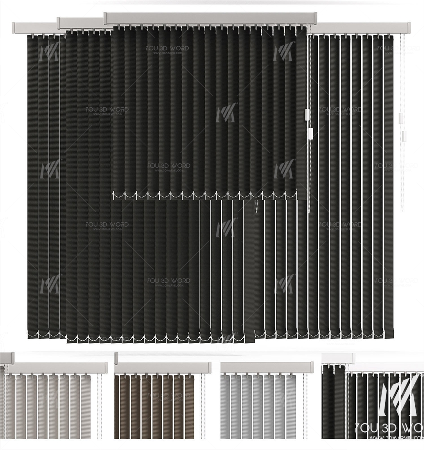vertical-blinds-in-4-color-3d-model-max-fbx